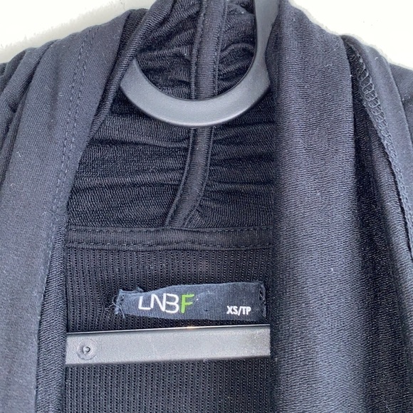 lnbf Bamboo Long Line Open Cardigan Black - Picture 5 of 8